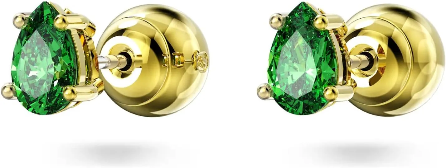 Swarovski Chroma Drop Crystal Earrings, Gold Tone Finish, Rhodium Finish, Latch Back Closure