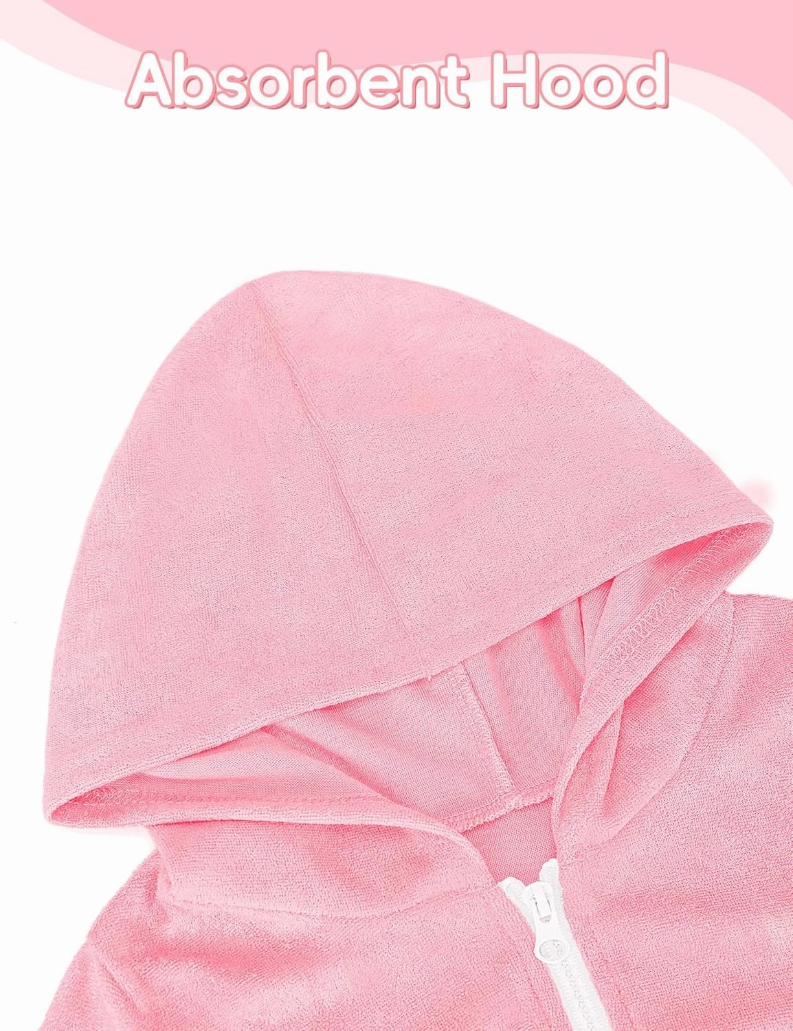 Swim Cover Up Girls Multicolor Short Sleeve Ruffle Bathing Suit Hooded Zip-Up Terry Swimsuit for Toddler Kids