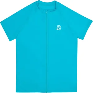 SwimZip Men's Short Sleeve Zipper Rash Guard Swim Shirt w/UPF 50 Sun Protection