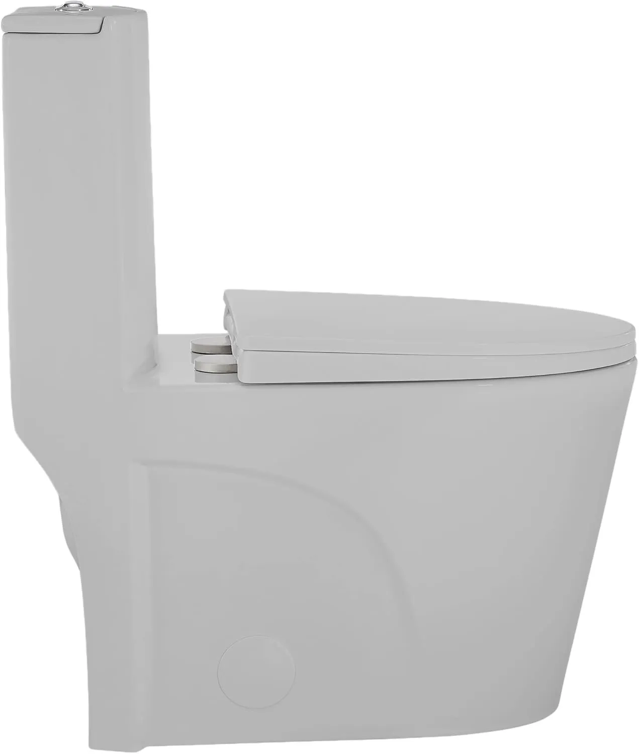 Swiss Madison St. Tropez SM-1T254MB One-Piece Elongated Toilet Vortex Dual-Flush 1.1/1.6 gpf with Comfort Chair Seat ADA Height in Matte Gray