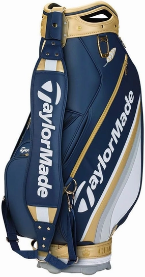 Taylor Made Professional Championship Staff Bag (6 way top, Navy/Gold) 2025