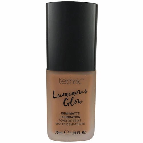 Technic Cosmetics Luminous Glow Demi Matte Medium Coverage Foundation Chestnut - Makeup Beauty Demi-Matte Foundation