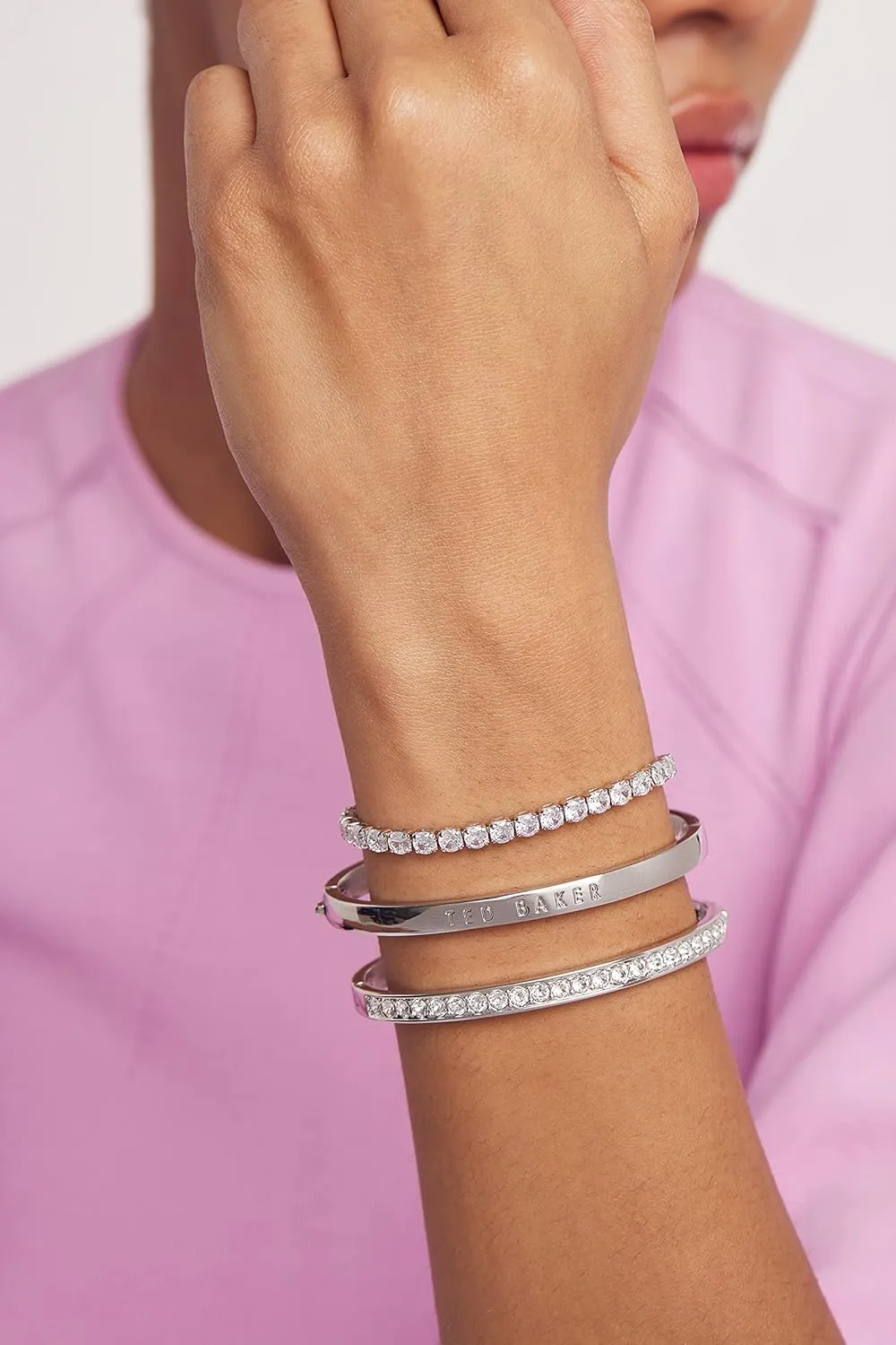 Ted Baker London Clemara Hinge Crystal Bangle Bracelet For Women