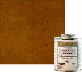 Ten Second Color (TSC) Concrete Dye Concentrate Makes 1 Gallon (Hazelnut) Professional Grade and Easy to use. Brilliant Bold Colors. Semi-Transparent Cement Dye. Dries in Seconds (Hazelnut)