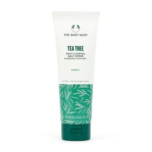 The Body Shop Tea Tree Skin Clearing Daily Face Scrub - Exfoliating and Purifying For Blemished Skin - Vegan - 4.2 Fl Oz