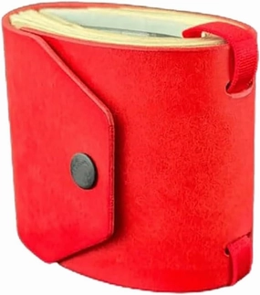 The Cash Wrap Wallet,Fast Cash Access Money Holder for Cash,Leather Money Wallet Organizer, Handy Purse Bands with Magnetic Clasp (red)