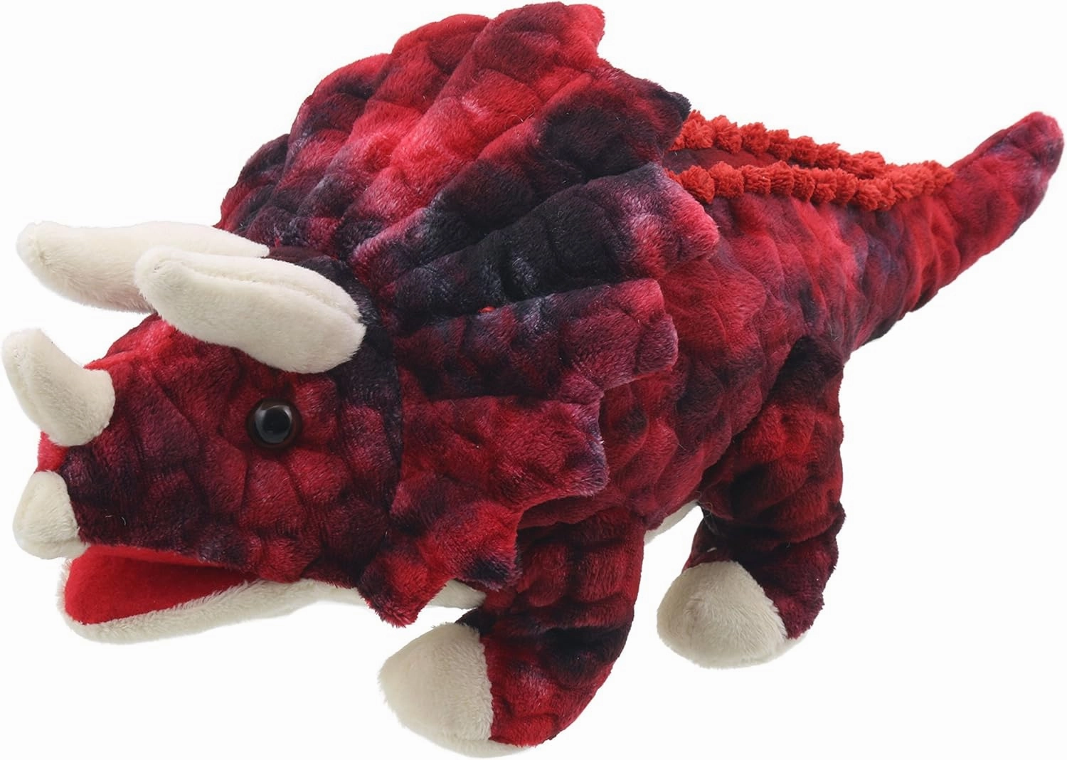 The Puppet Company - Baby Triceratops Toy - Red