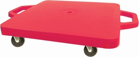 The Zone Heavy Duty Scooter Board Set of 6, Wide 16'' X 16'' Base - Multi-Colored with Durable, Non-Marring Rubber Wheels with Ball Bearing Casters for Kids, PE Equipment for Elementary School