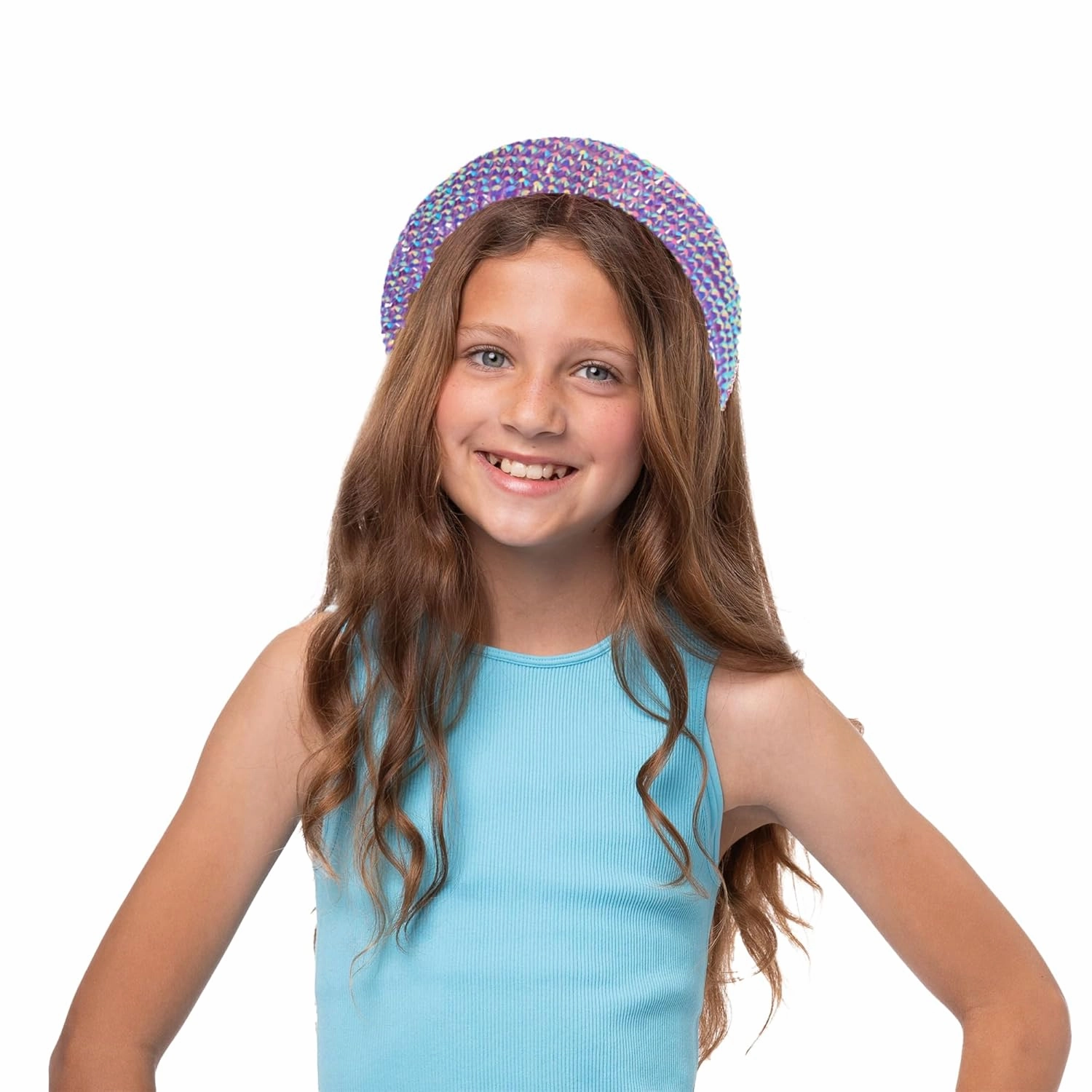 Thick Puff Rhinestone Headbands - Make a Statement with Sparkling Colorful Style Headband for Girls Ages 6-12