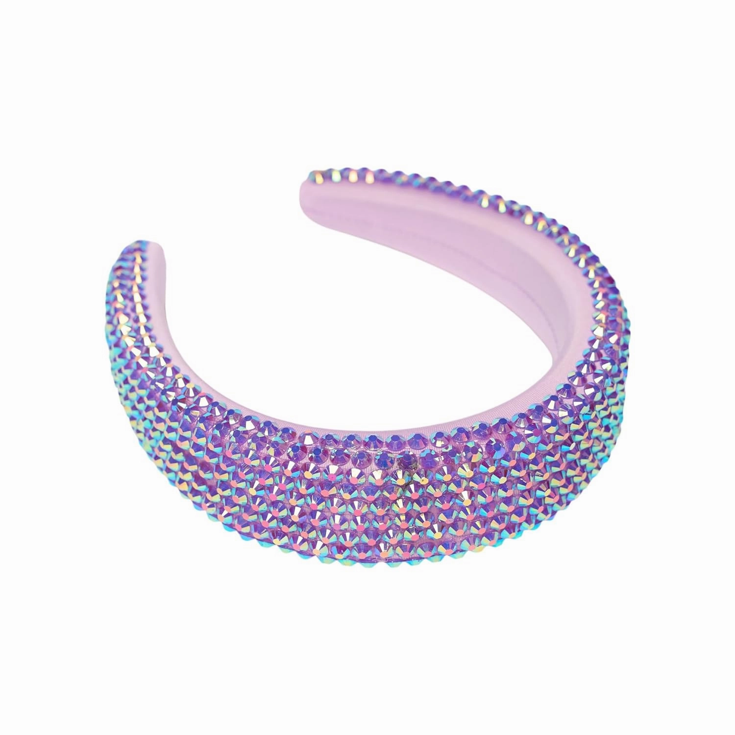 Thick Puff Rhinestone Headbands - Make a Statement with Sparkling Colorful Style Headband for Girls Ages 6-12