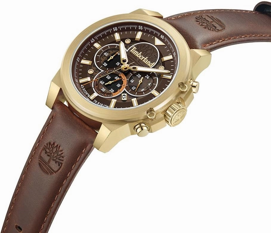 Timberland Men's Watch - Rugged Dial, Multifunction Movement, Leather Strap