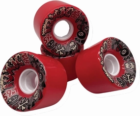 to​xic All-Terrain 59mm 80A Red Skateboard Wheels (Set of 4)