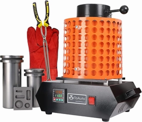 TOAUTO Upgraded Gold Melting Furnace TGF3000-V1.1, 1 3 KG Electric Digital Smelting Furnace 1400W 2100F PID Smelter Kiln Kit Casting Refining Jewelry Precious Metals Gold Silver Copper Aluminum (110V)