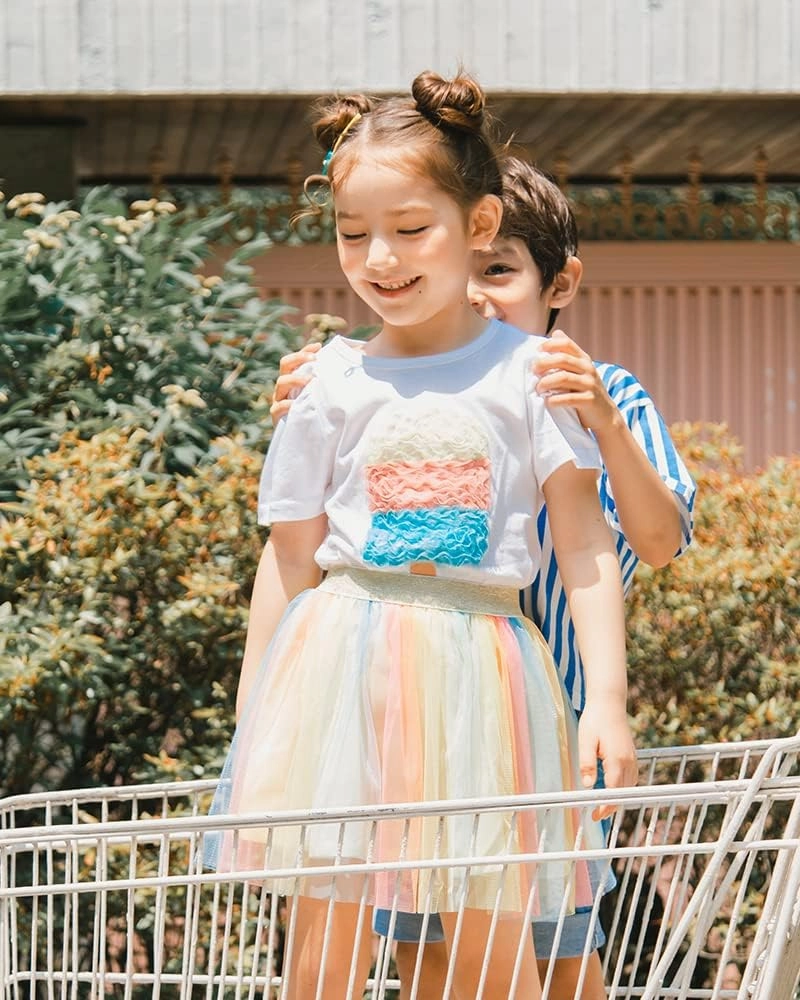 Toddler Little Girls Rainbow Layered Tutu Skirt