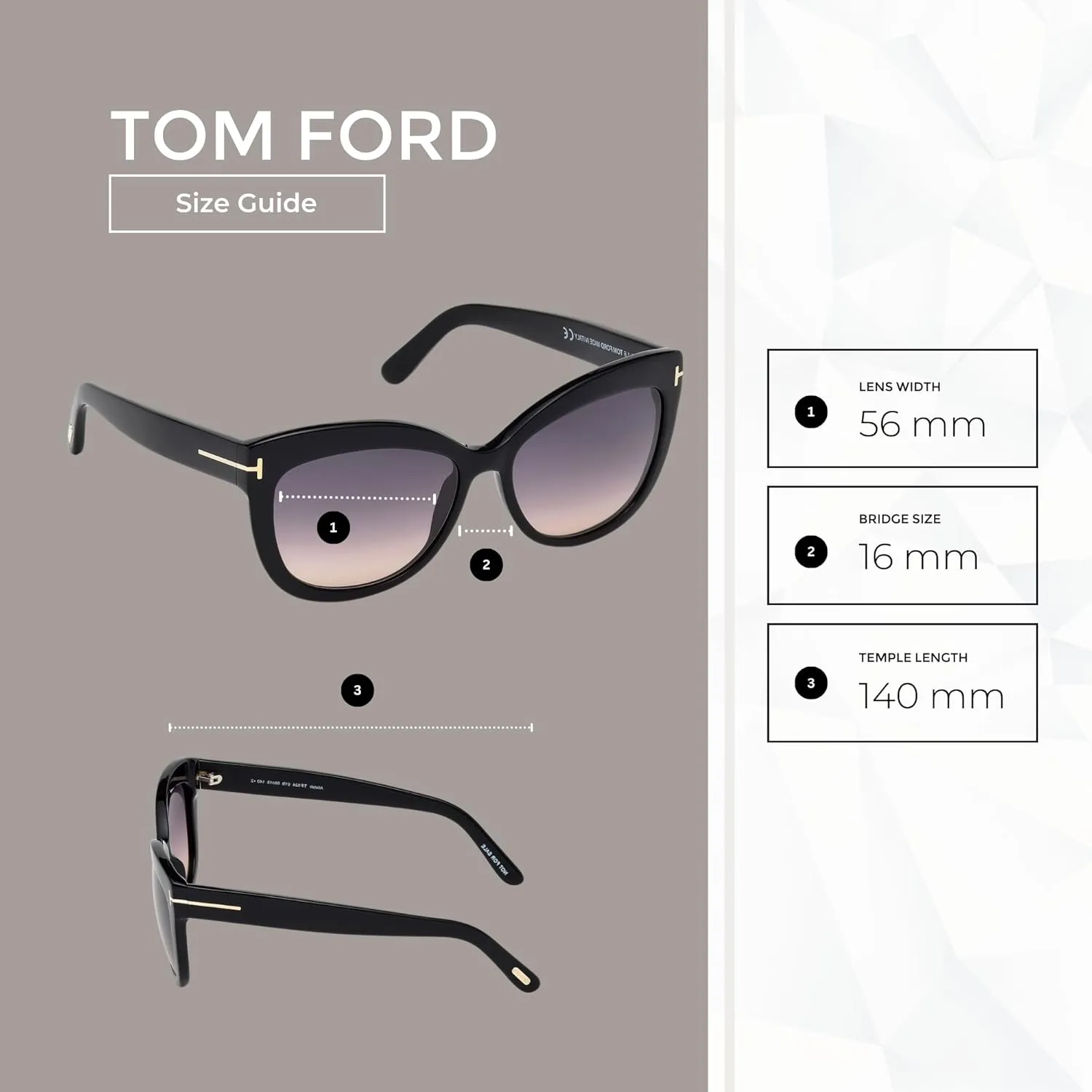 Tom Ford FT0524 Alistair Square Sunglasses for Women   BUNDLE with Designer iWear Eyewear Care Kit