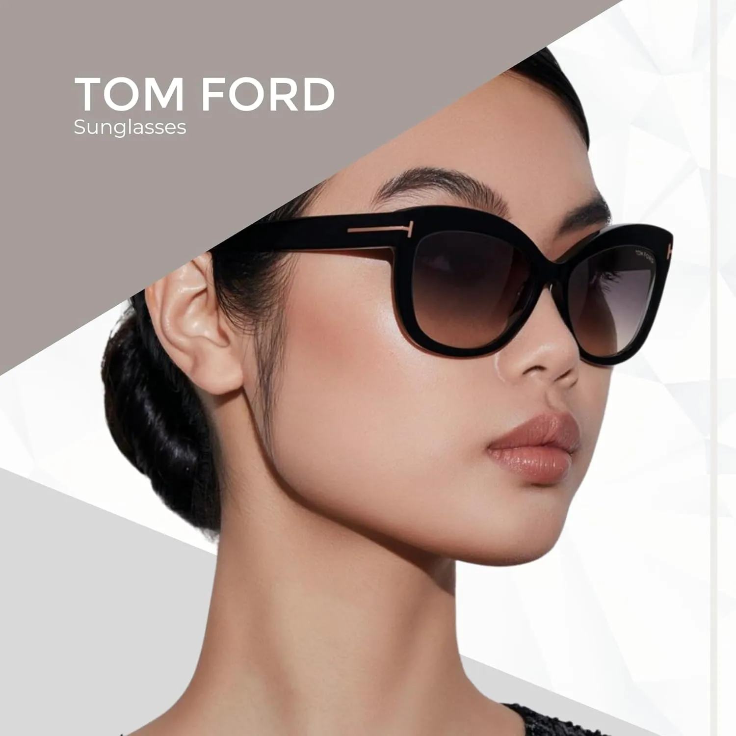 Tom Ford FT0524 Alistair Square Sunglasses for Women   BUNDLE with Designer iWear Eyewear Care Kit