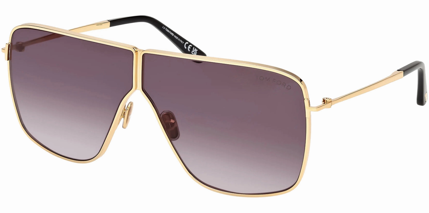 Tom Ford Huxley Oversized Navigator Sunglasses