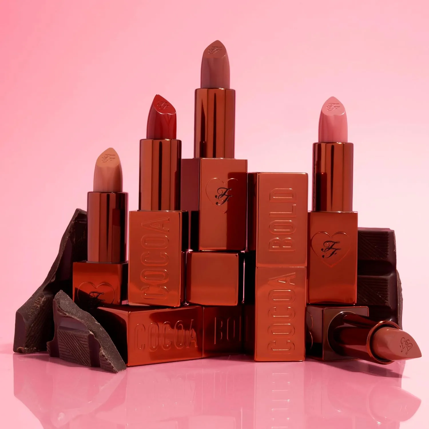 Too Faced Cocoa Bold Lipstick | High Pigment Lip with Creamy Texture   Matte Finish, Vegan   Cruelty Free