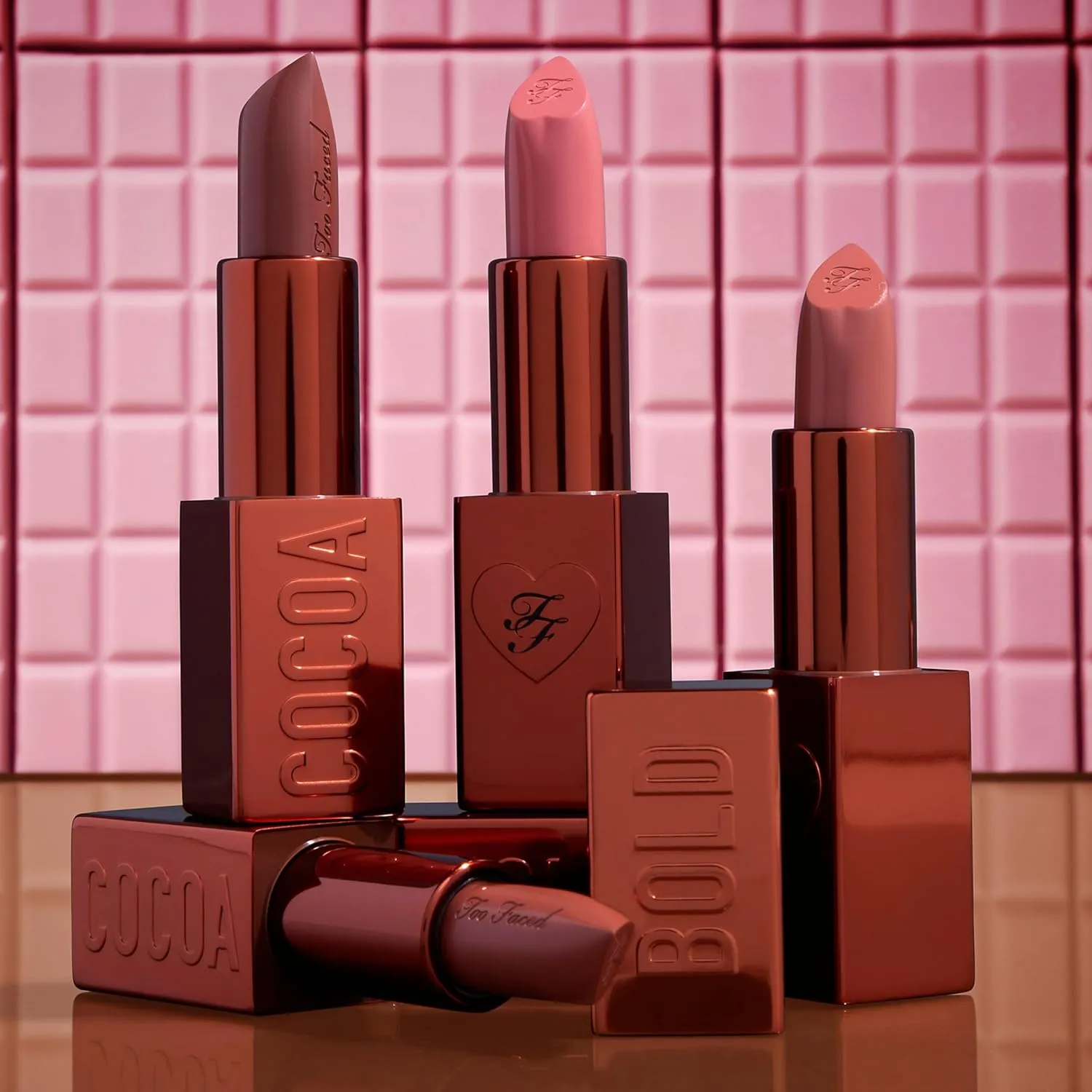 Too Faced Cocoa Bold Lipstick | High Pigment Lip with Creamy Texture   Matte Finish, Vegan   Cruelty Free