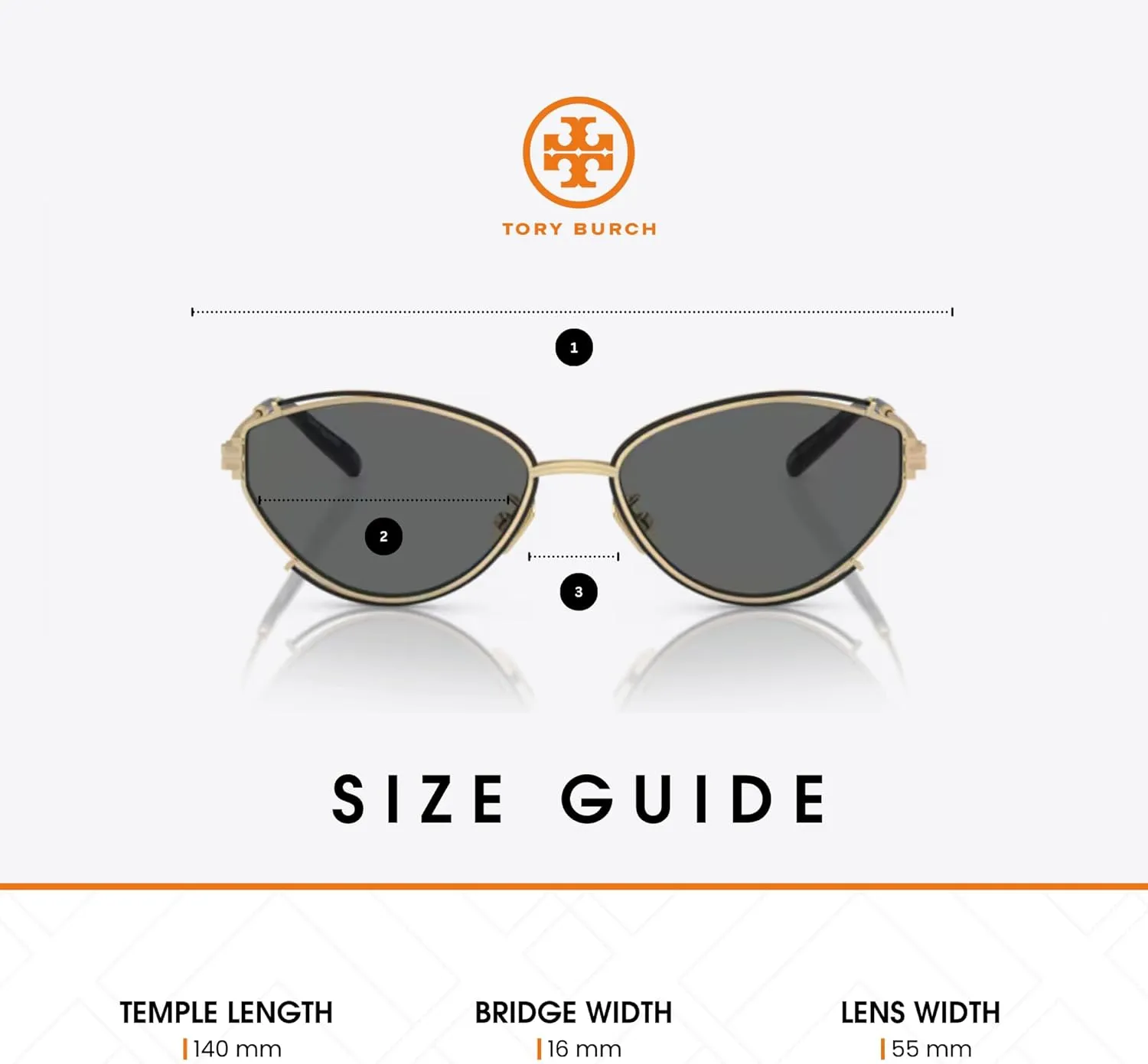 Tory Burch TY6103 Oval Sunglasses for Women   BUNDLE With Designer iWear Complimentary Eyewear Kit