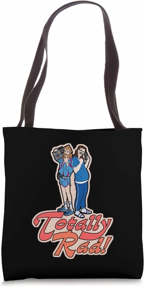 Totally Rad! retro letter style coral and orange colors Tote Bag