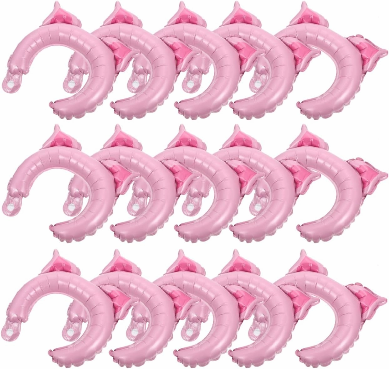 Totority Pink Pig Balloon Headbands 100 Pcs Inflatable Animal Hair Hoops for Kids Party Decorations, Aluminum Foil, 15.74 X 11.81 X 3.54 Inches