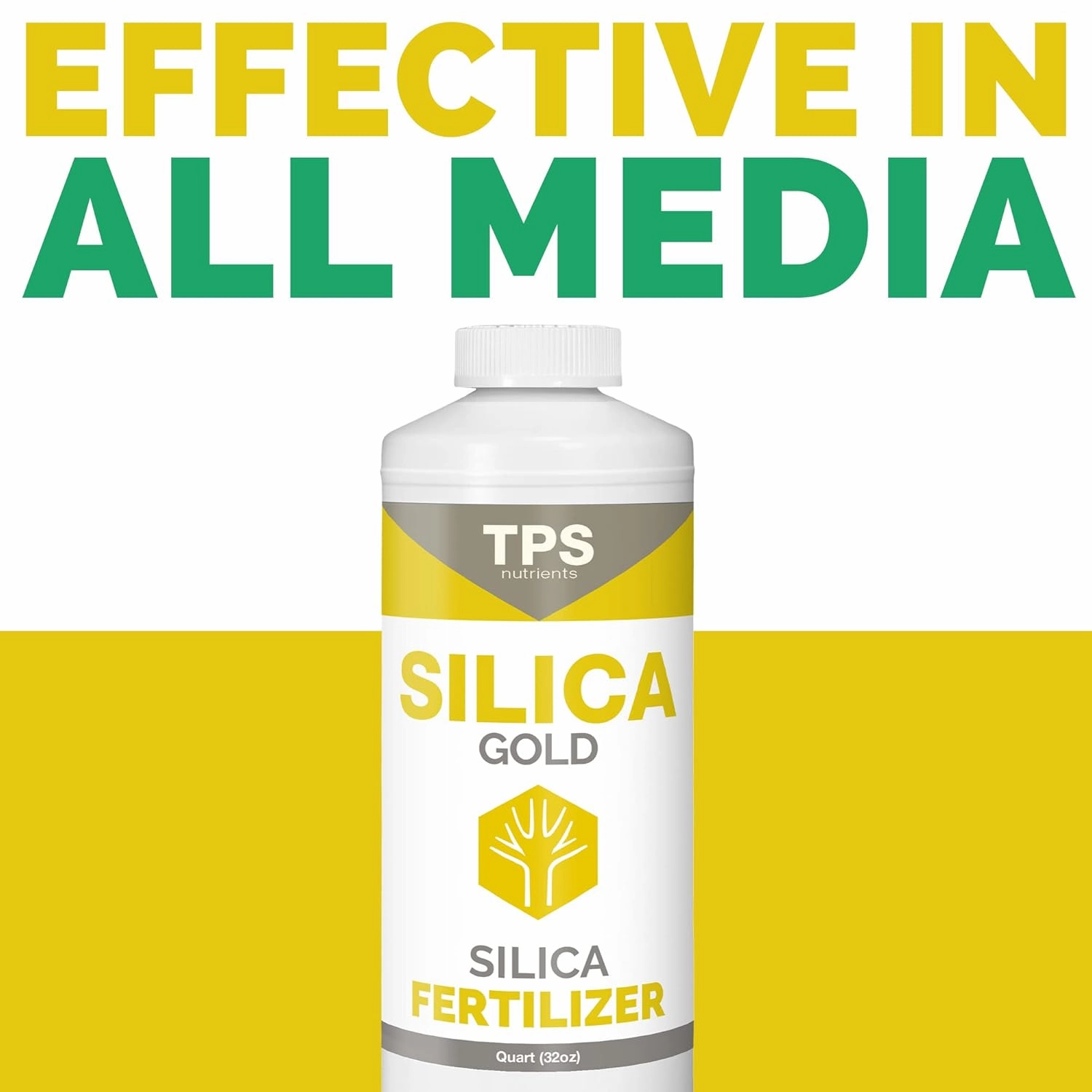 TPS NUTRIENTS Silica Gold Plant Strength Nutrient and Supplement with Bioavailable Silicon 1 Quart (32 oz)