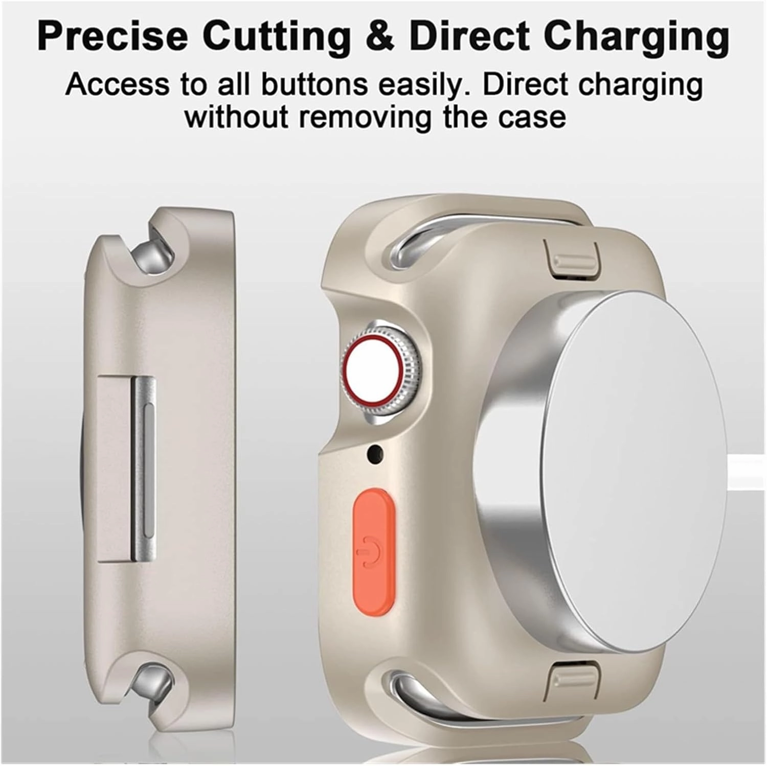 TPU Cover for Apple Watch Series Ultra 49mm 9 8 7 41mm 45mm Bumper Frame Shell Cases for iWatch 6 5 SE 4 40 44mm Case(Matte Transparent,49mm)