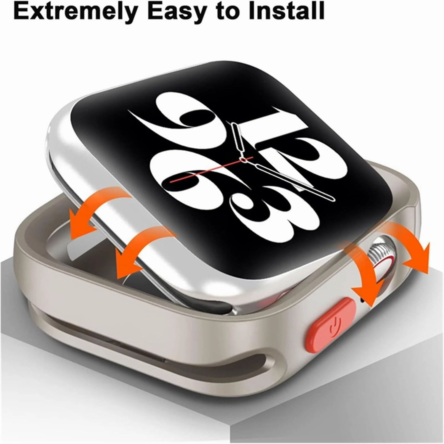 TPU Cover for Apple Watch Series Ultra 49mm 9 8 7 41mm 45mm Bumper Frame Shell Cases for iWatch 6 5 SE 4 40 44mm Case(Matte Transparent,49mm)