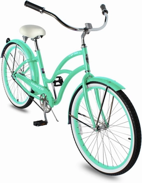 Tracer Taha Beach Cruiser Bike, 26 inch Commuter Bicycle, Single Speed/7 Sepeed Options, Hi-Ten Steel Frame, City Hybrid Bike for Women Men Adult
