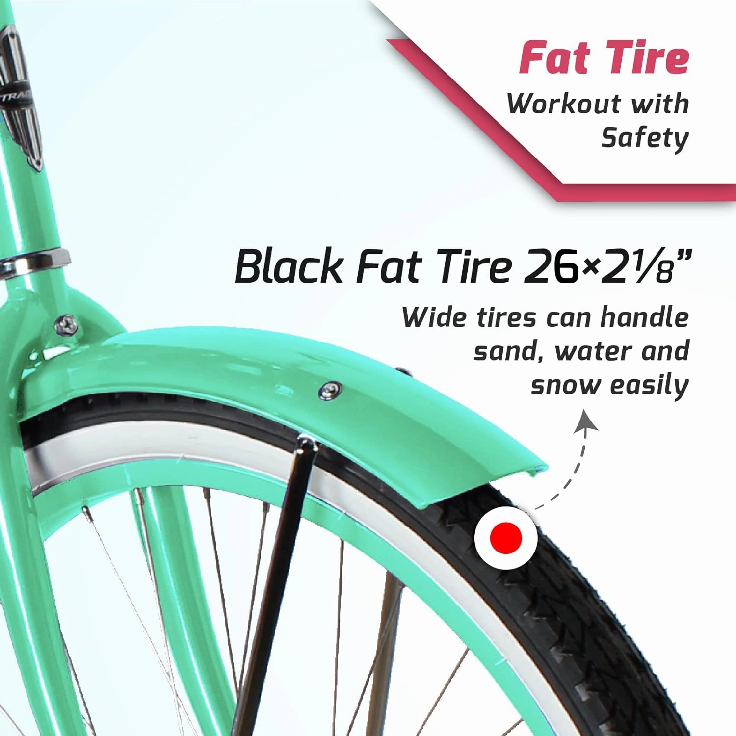 Tracer Taha Beach Cruiser Bike, 26 inch Commuter Bicycle, Single Speed/7 Sepeed Options, Hi-Ten Steel Frame, City Hybrid Bike for Women Men Adult