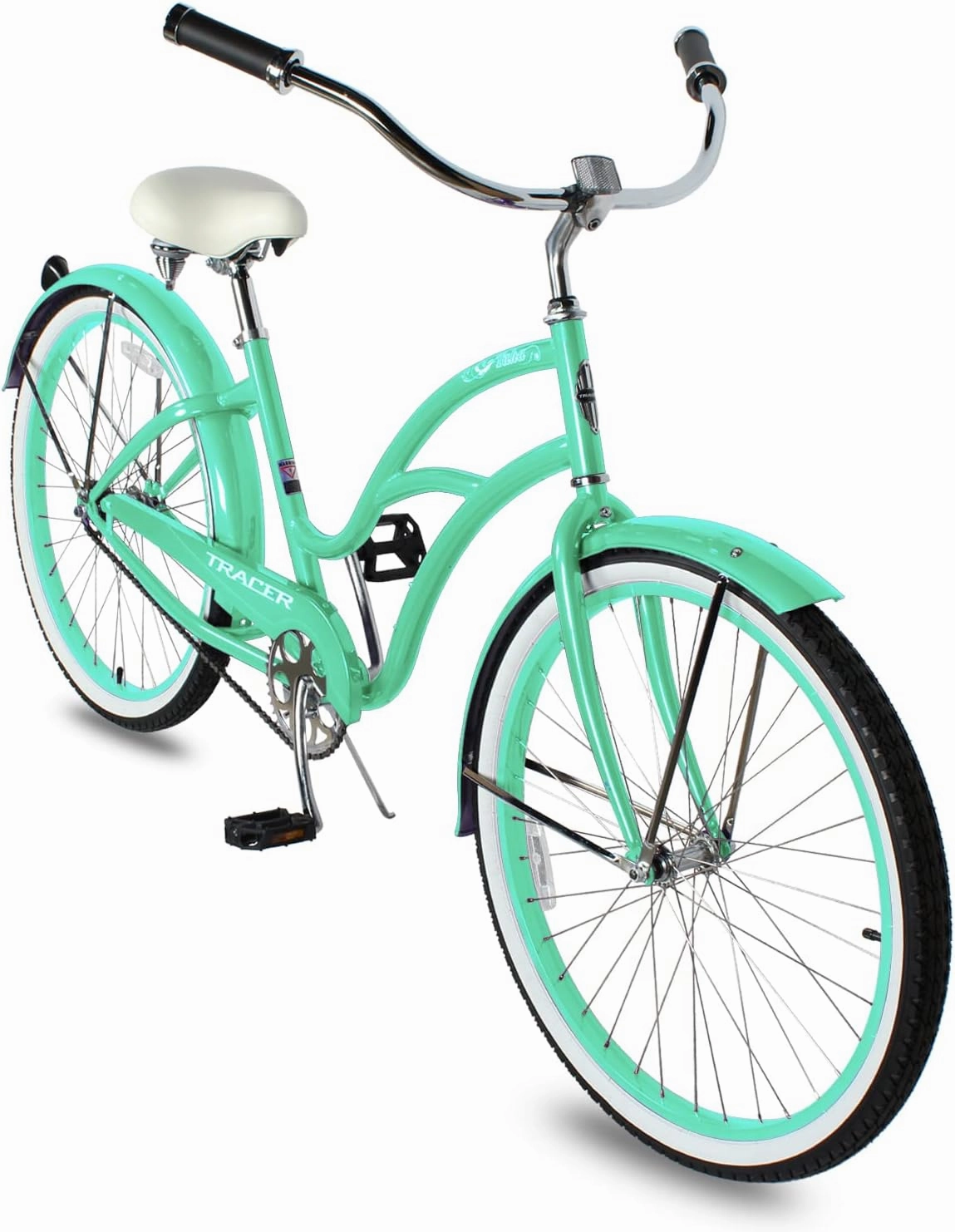 Tracer Taha Beach Cruiser Bike, 26 inch Commuter Bicycle, Single Speed/7 Sepeed Options, Hi-Ten Steel Frame, City Hybrid Bike for Women Men Adult