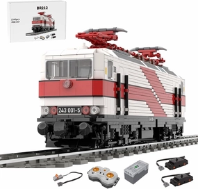 Train Building Blocks Set with Tracks and Dual Motors, 1340PCS German BR212 Electric Locomotive Model, Collectible Railway Display Set for Adults & Teens (Dynamic Version)
