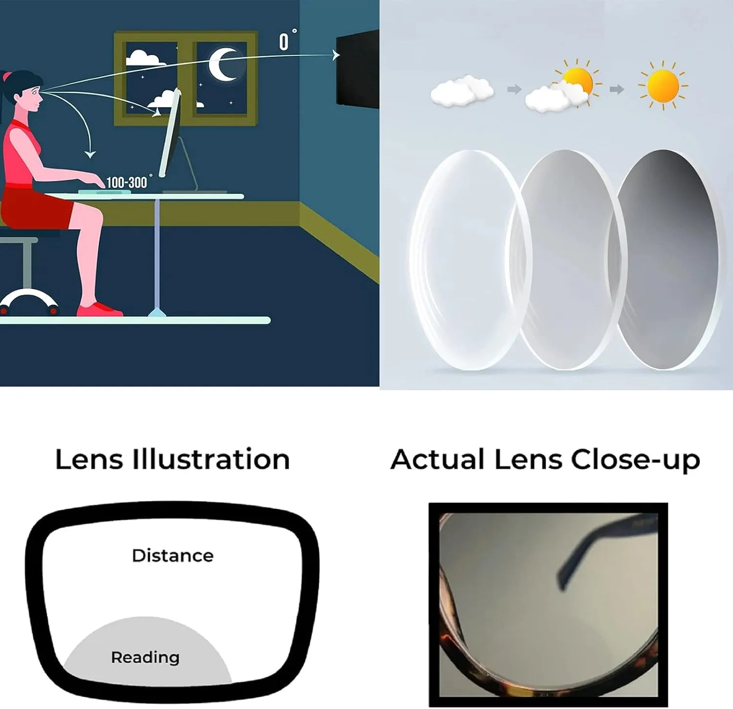 Transition Sunglasses Photochromic Bifocal Reading Glasses Women leopard Reader Fashion Oversized Square Driving Eyewea