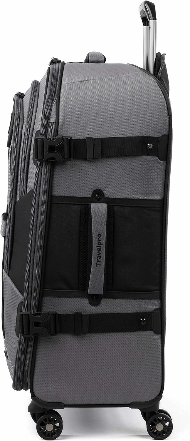 Travelpro Bold Softside Expandable Check in Spinner Luggage, Check in 26-Inch, Grey/Black