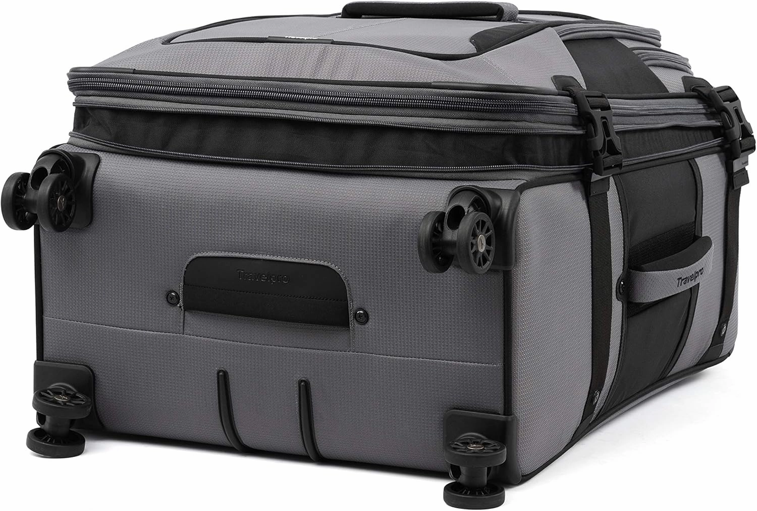 Travelpro Bold Softside Expandable Check in Spinner Luggage, Check in 26-Inch, Grey/Black