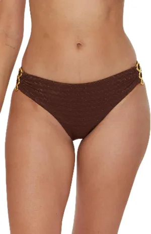 Trina Turk Women's Glimmer Hipster Bikini Bottom, Cheeky Coverage, Swimwear Separates