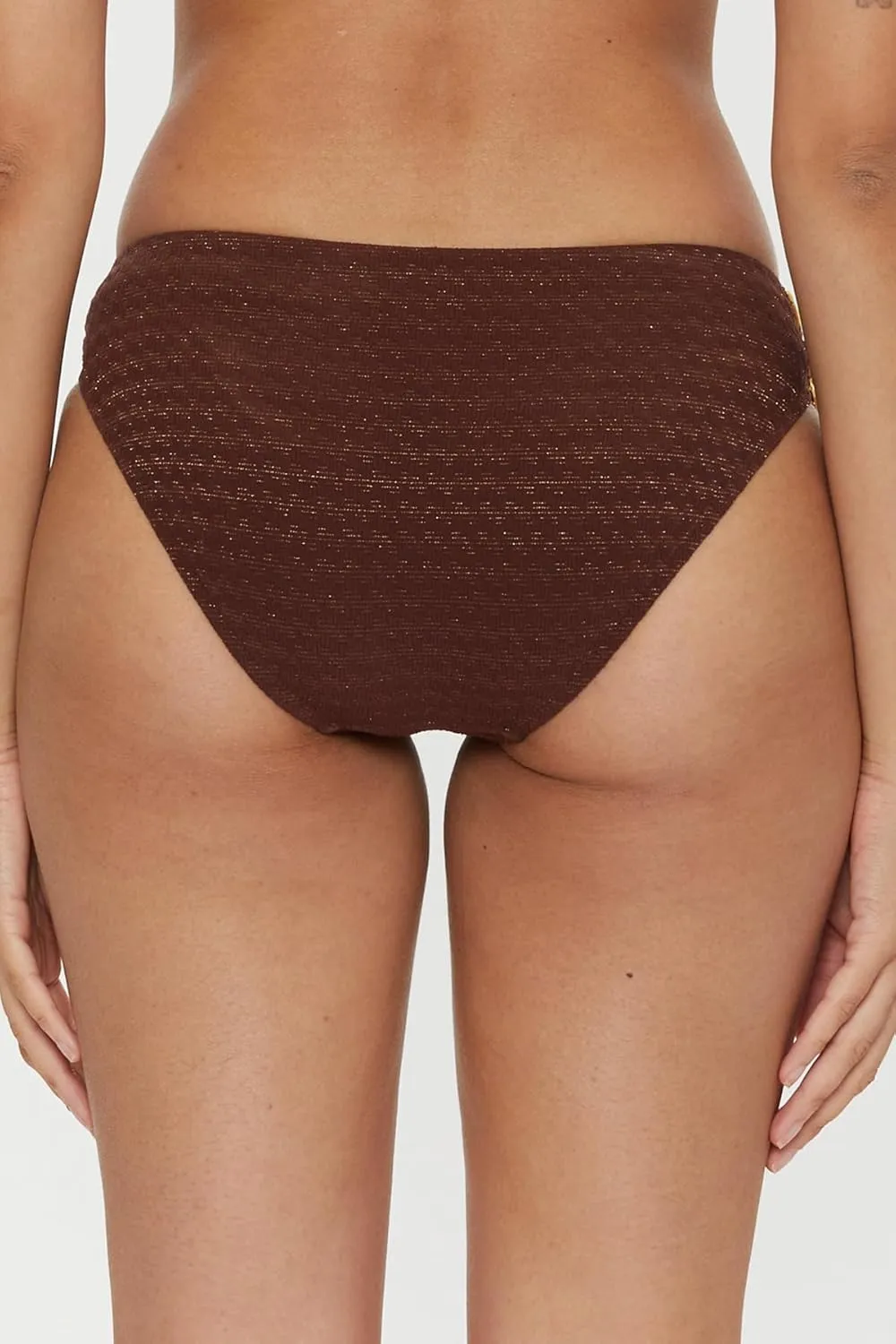 Trina Turk Women's Glimmer Hipster Bikini Bottom, Cheeky Coverage, Swimwear Separates