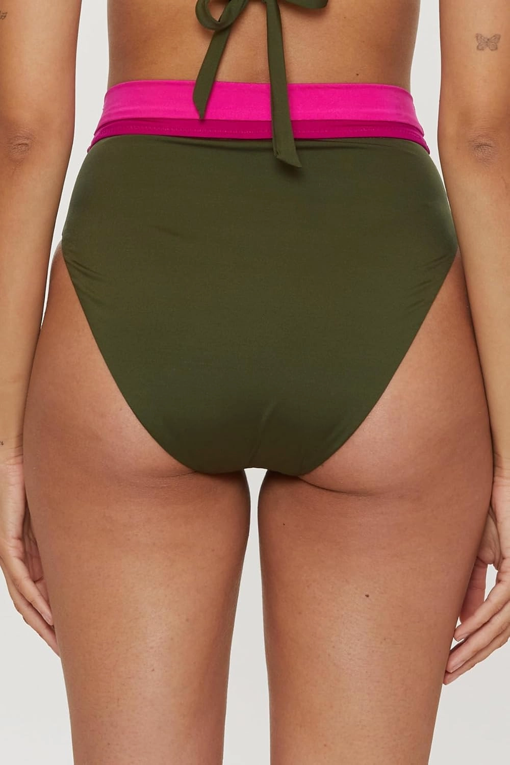 Trina Turk Women's Monaco Colorblock High Waisted Bikini Bottom, Cheeky Coverage, Swimwear Separates