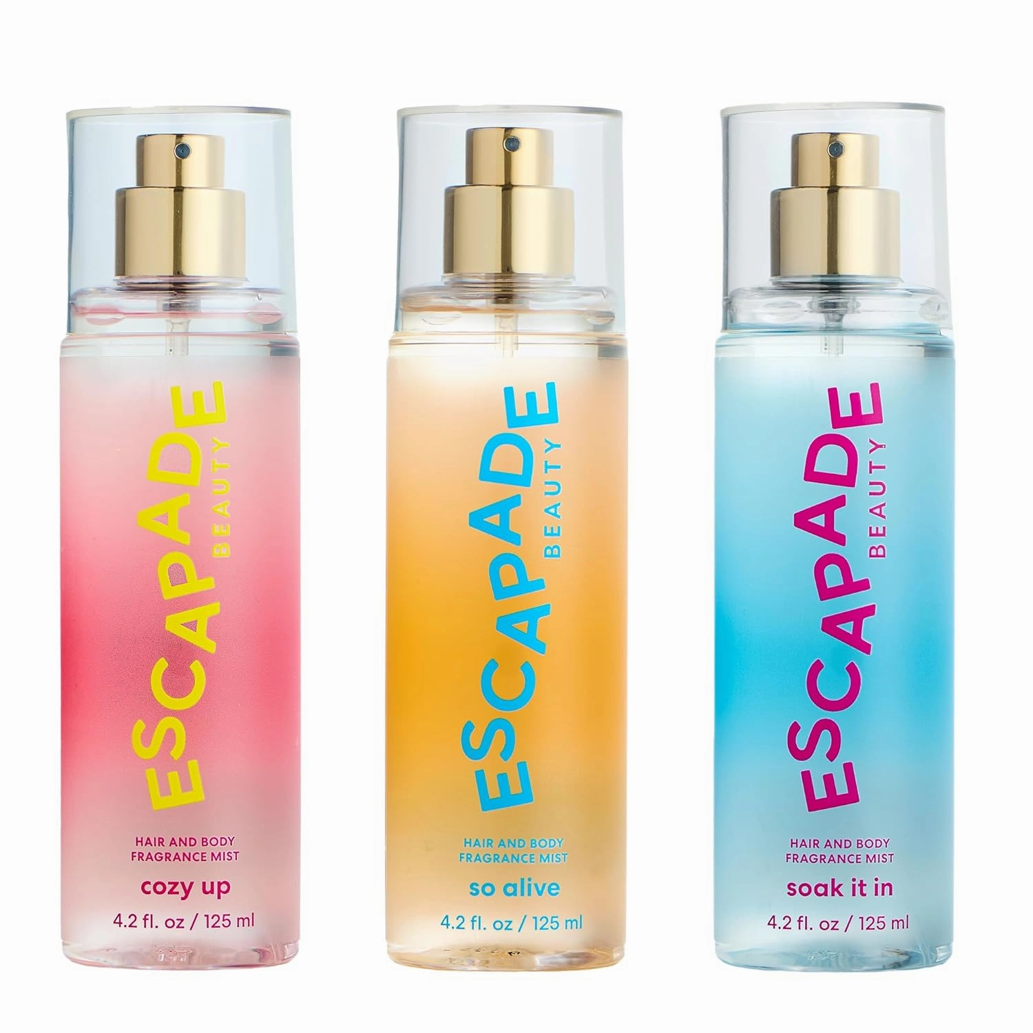 Trio Gift Set: So Alive, Soak it In, Cozy Up - Hair and Body Fragrance Mist - (3), 4.2oz each