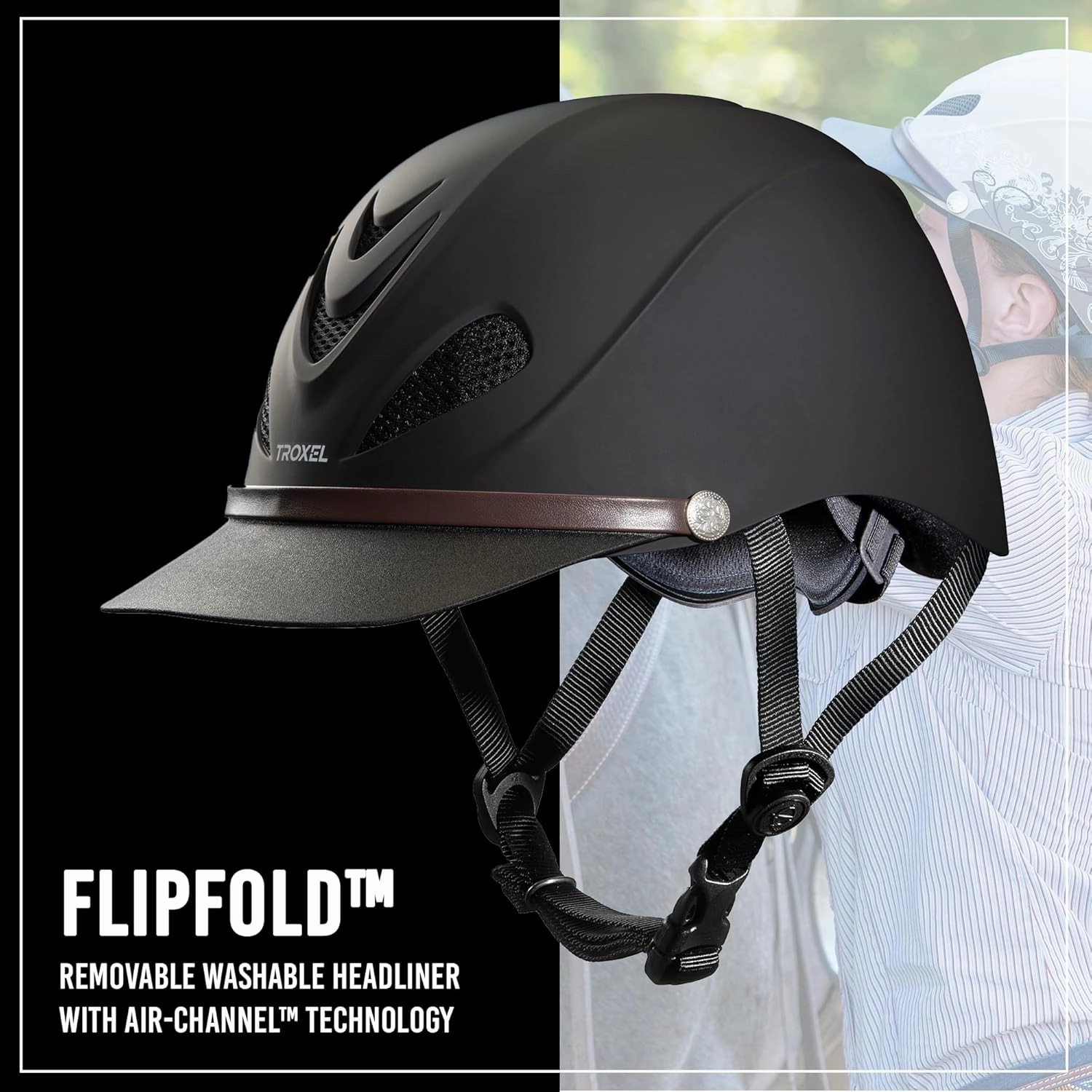 Troxel Dakota Trail Horse Riding Helmet, Low-Profile Light Adjustable Design, Safety Horseback Riding Gear