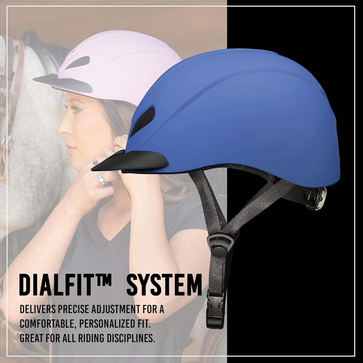 Troxel Liberty Ultralight Horse Riding Helmet, Low-Profile Adjustable Design, Safety Horseback Riding Gear