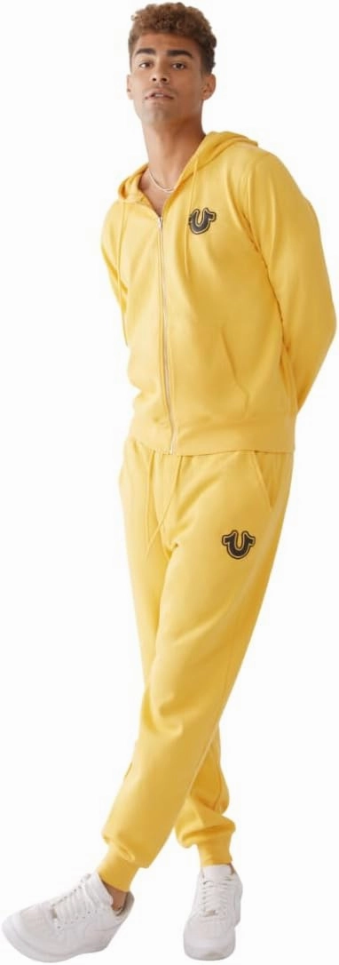 True Religion Men's RAW Exaggerated Zip ICON Hoodie