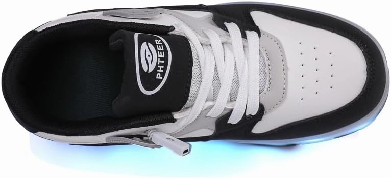 Ufatansy - New Upgrated LED Rechargeable Roller Skates Shoes with 4 Detachable Wheels Roller Sport Shoes Fashion Sneakers for Girls Boys Kids Birthday Thanksgiving Christmas Day
