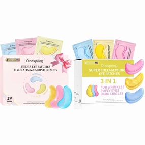 Under Eye Patches (30 Pairs) &Caffeine, 24K Gold and RetinolEye Care Masks (24 Pairs) 3-In-1 for Puffy Eyes, Dark Circles & Fine Lines, Bachelorette Party Favors, Birthday, Bridesmaid Gifts