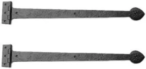 Van Dyke's Restorers Spade Strap Hinge, Black Powder Coat, 24"