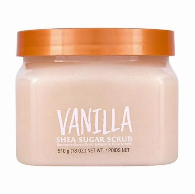 Vanilla Shea Sugar Scrub for Dry Skin - Exfoliating Body Scrub with Shea Butter 18 oz (Pack of 1)