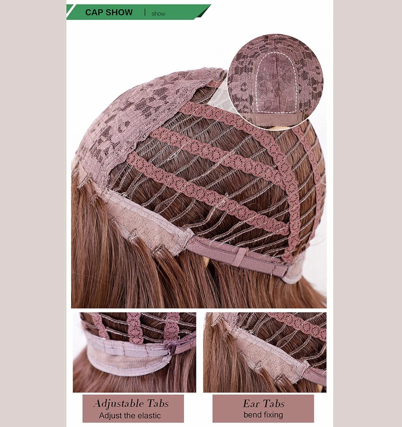 vedar Auburn Red Wigs with Bangs, Copper Red Wigs for Women, Shoulder Length Synthetic Hair Red Full Wig, Middle Length Straight Hair Wig, 20 inch VEDAR-235