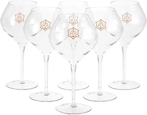 Veuve Clicquot Champagne Glasses Acrylic Rich Box Set Yellow Glass Flute (6 pcs)