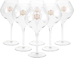 Veuve Clicquot Champagne Glasses Acrylic Rich Box Set Yellow Glass Flute (6 pcs)